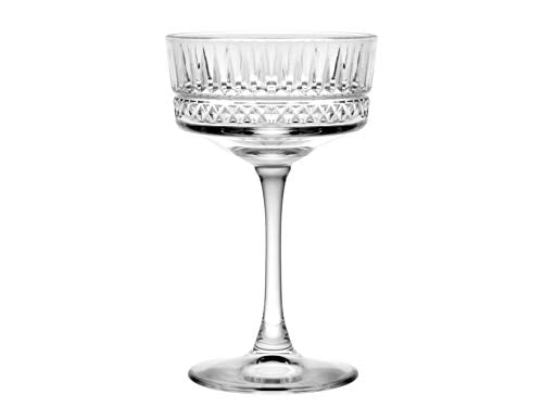 Набор из 6 бокалов для шампанского Pasabahce Elysia 26cl — прозрачное стекло, винтажный дизайн, 55155