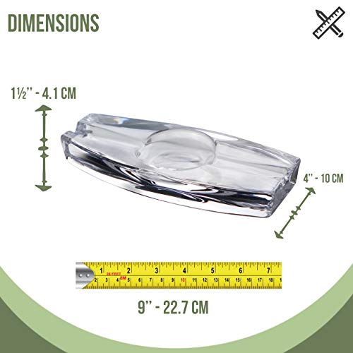 Pasabahce krystallglass sigarbeger for uteplass, tungt, håndlaget, luksus, utendørs, innendørs, hjemme, kontor (langt med 2 holdere)