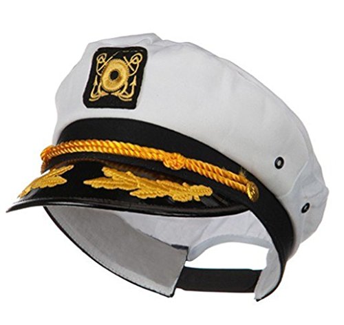 Kapitein's jacht matrozenhoed snapback verstelbare zeekap marine kostuumaccessoire (1 stuk)