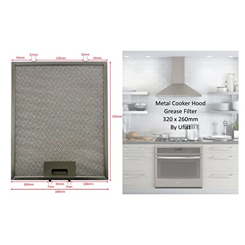 Grasfilter voor cocina-campana (metaal, 320 x 260 mm)