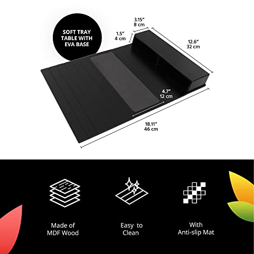Bankdienblad - Afstandsbediening en houder voor mobiele telefoon, bankarmleuning met zakken. Geschikt voor vierkante armleuningen