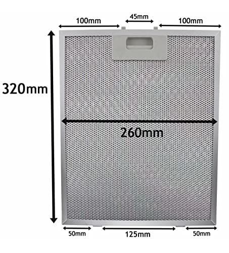 26 X 32 CM 26x32 Kap Oliefilter Kap Afzuigventilator Ventilatie Aluminium 260x320 mm