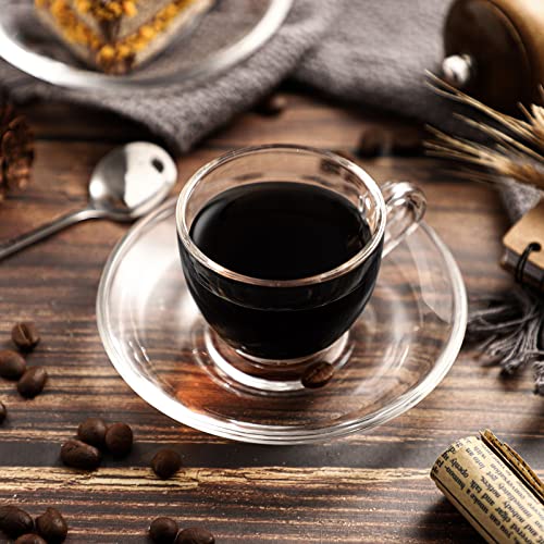 3,4 oz Espressokopper Små Demitasse klart glass Espresso Drikkevarer Demitasse kopper Espresso