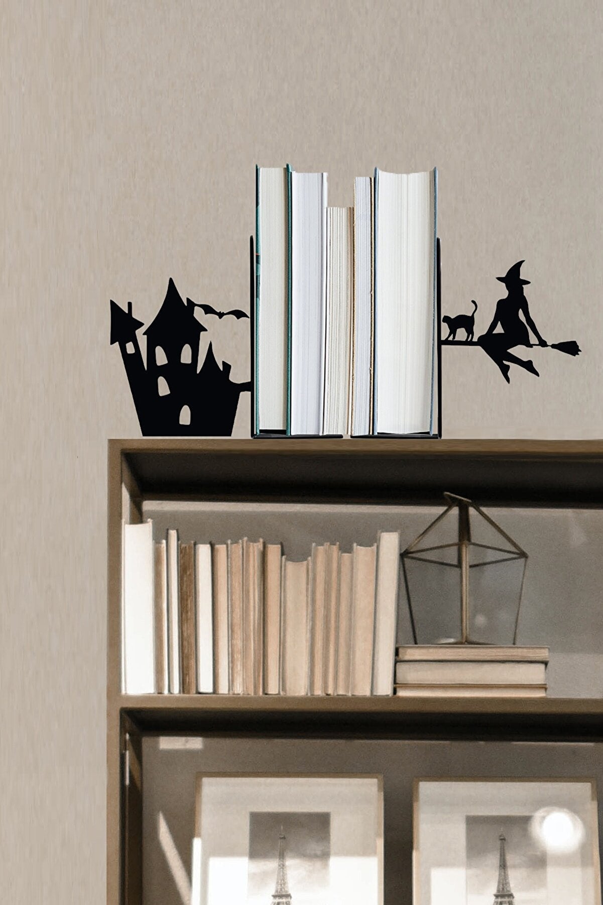 Figured Decorative Metal Book Holder, Book Support, Book Organizer, Gift Black cat, Bike, Elephant Ballerina, Giraffe, Reading