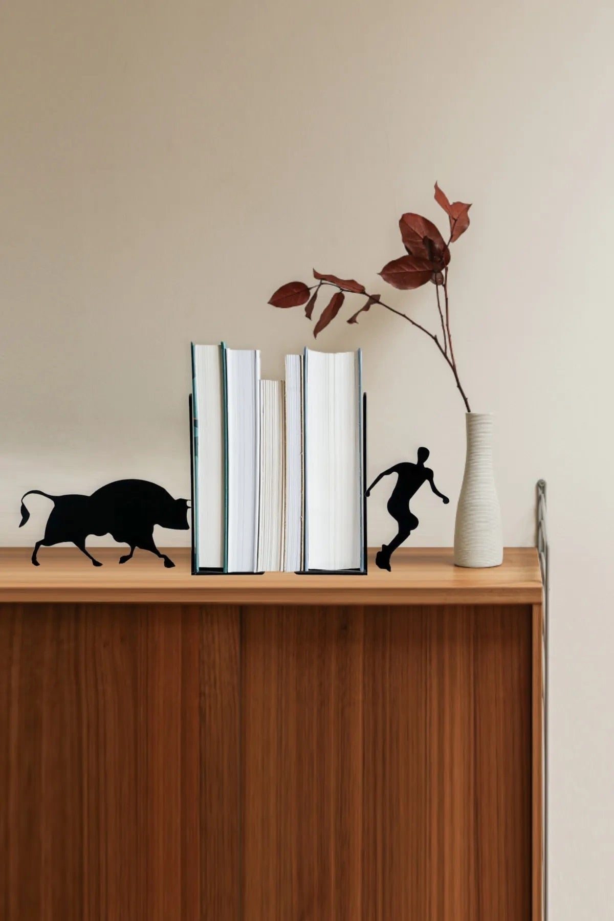 Figured Decorative Metal Book Holder, Book Support, Book Organizer, Gift Black cat, Bike, Elephant Ballerina, Giraffe, Reading