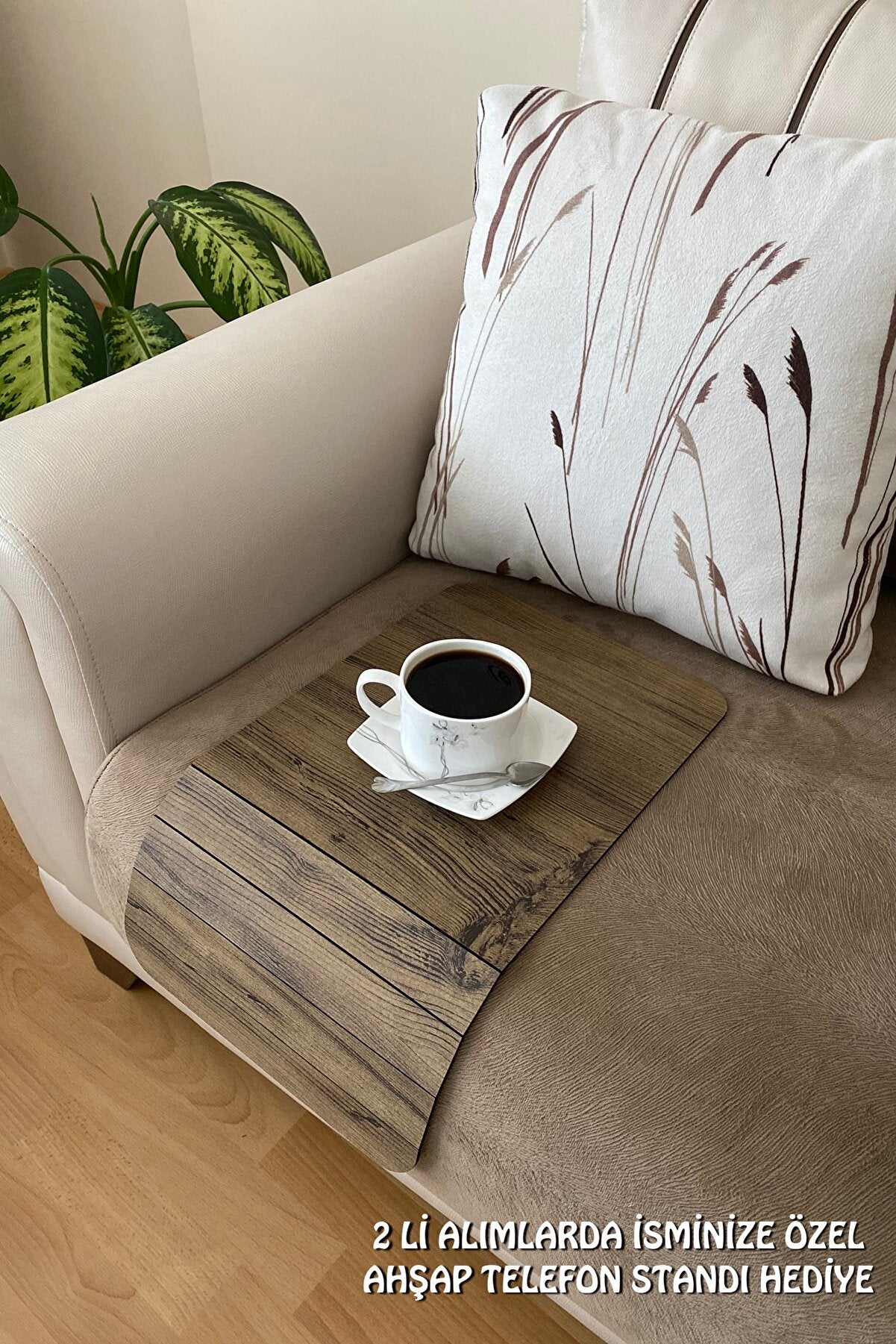 Bank armleuning tafel houten lepelhouder ontbijttafel