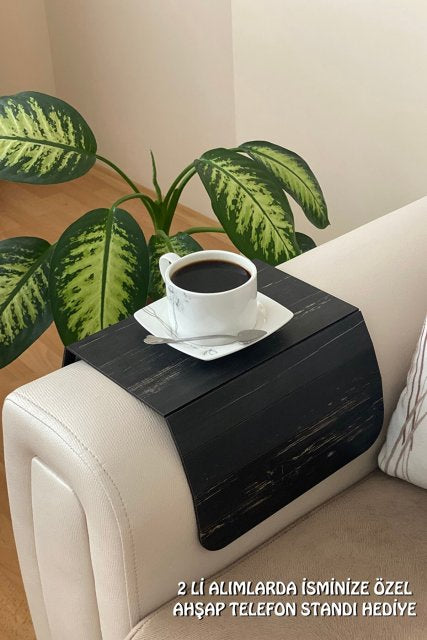 Bank armleuning tafel houten lepelhouder ontbijttafel