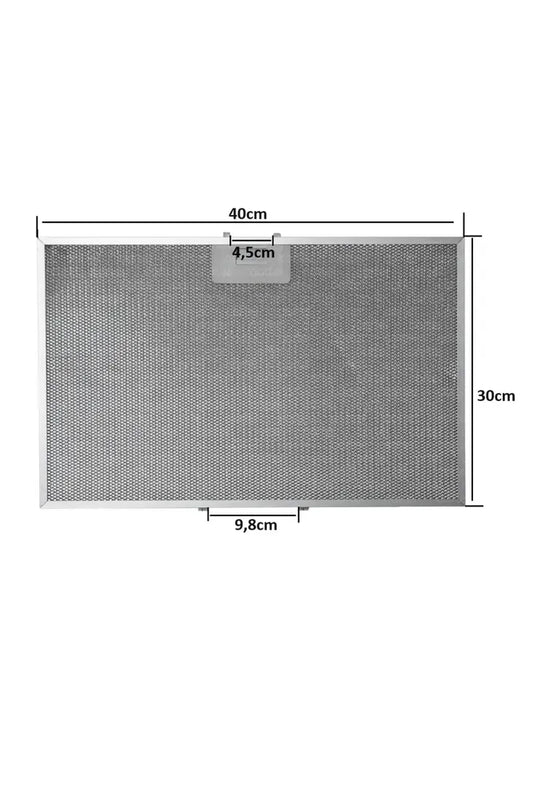 Filter voor afzuigkap 400x300 mm (40x30 cm), metalen vetvangput, universeel, compatibel