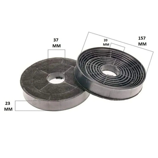 Kullfilter Siemens Bosch 12009727 DWA0LK6A for ventilatorer DWK065G20T, sett med 2 stk.