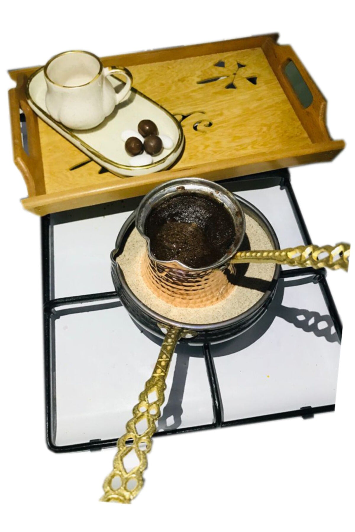Турецкая Кофеварка на Горячем Песке: Медная Машина для Приготовления Напитка от OZBA STORE