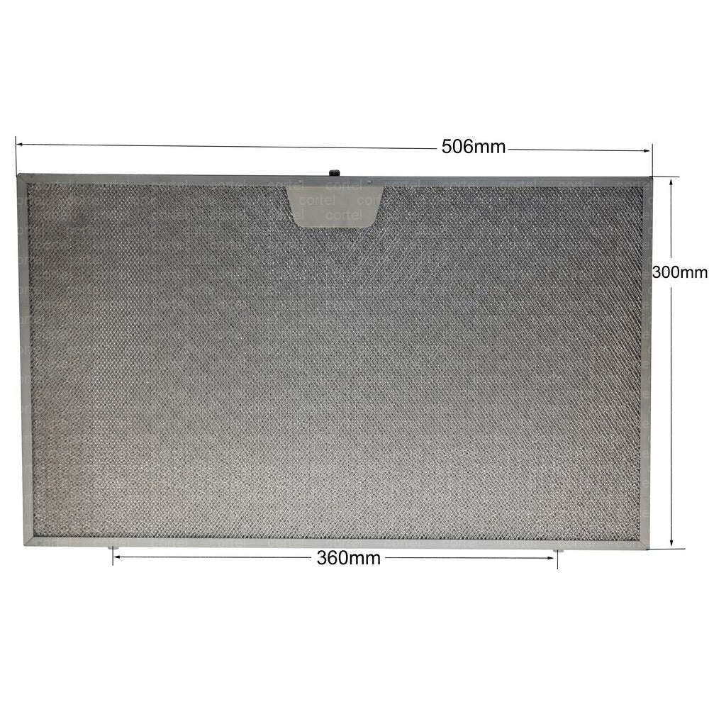 00744829, 506x300 filter voor afzuigkap 50,6x30 cm Kap Oliefilter Franke Dominox