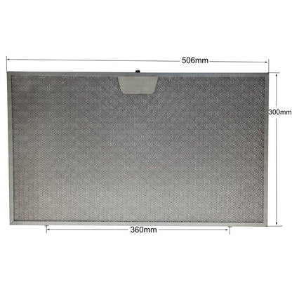 00744829, 506x300 filter voor afzuigkap 50,6x30 cm Kap Oliefilter Franke Dominox