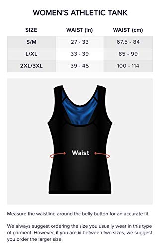 Sweat Shaper Women's Premium Workout Tank Top Slimming Polymer Sauna Vest (XX-Large-3X-Large, Black)