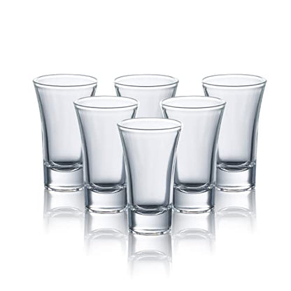 6-Pack Heavy Base Shot Glass Set, 2-Ounce Shot Glasses