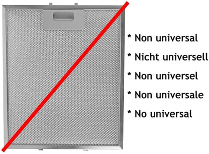 Oliefilter voor Dunstabzugshaube, 285 x 250 mm, 2 Stück