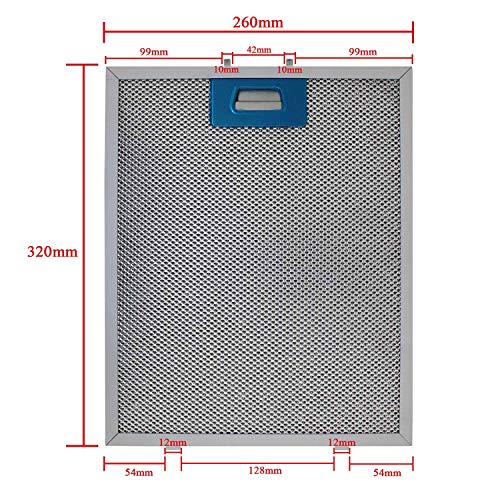 Cooker hood metal mesh grease filter for kitchen extractor fan vent 320x260