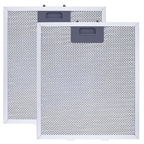 W10169961A Utskifting av hettefilter, passer til Whirlpool, Ikea, Kitchen Aid, Jenn Air, 3-lags aluminium Mesh hetteventilasjonsfilter 10,5x12 tommer, HR Huare teknologi aluminiumsvifte fettfiltre, 2 pakke