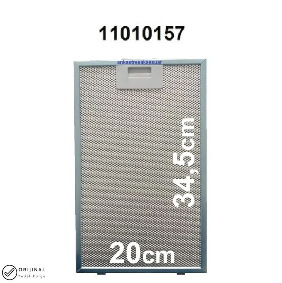 Compatibel met heet aanzuigfilter 11010157 345 x 200 mm grijs filter voor hete aanzuiging