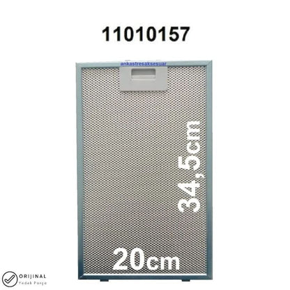 Compatibel met heet aanzuigfilter 11010157 345 x 200 mm grijs filter voor hete aanzuiging