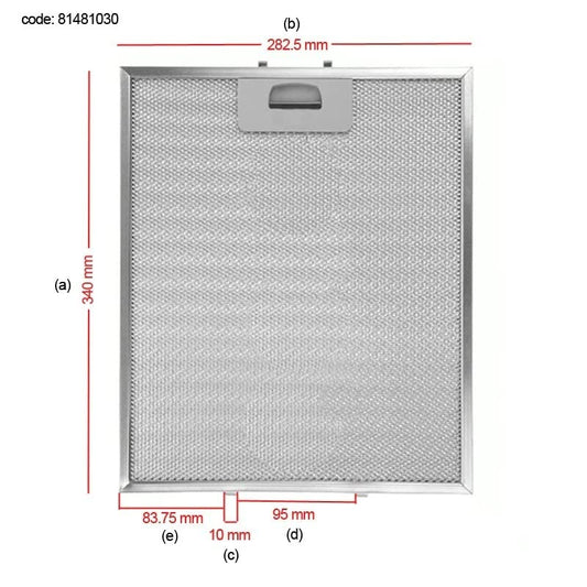 81481030 TEKA Dunstabzugshaubenfilter 340x282mm DY90, DP90, DH90 