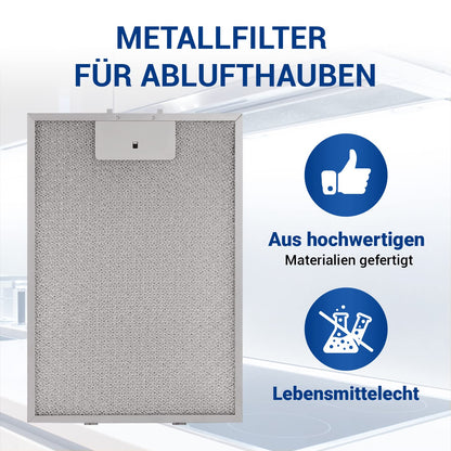 Dunstabzugshaube Filter Metall 320x220mm Ersatz für Bosch 00362380 Fett Filter