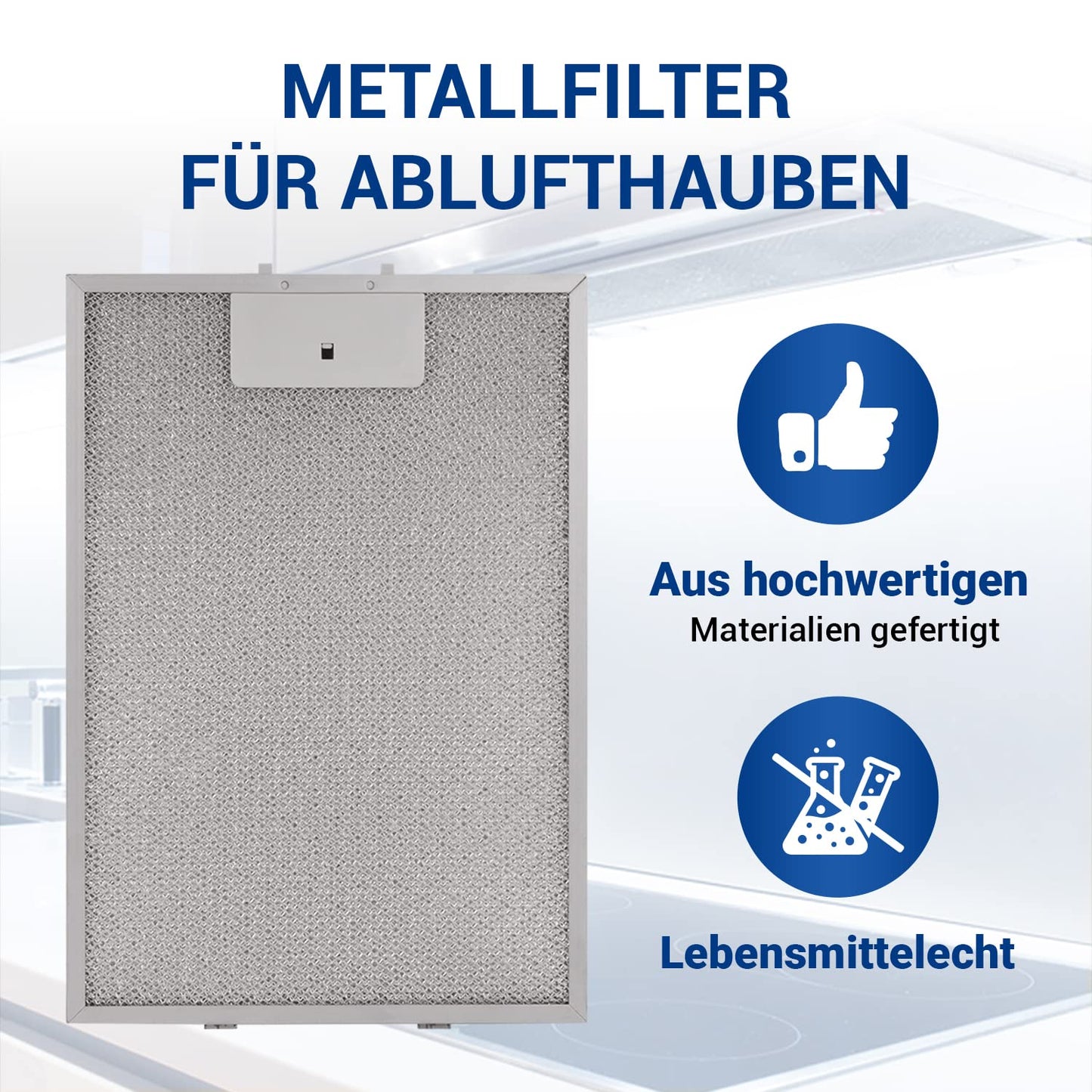 Dunstabzugshaube Filter Metall 320x220mm Ersatz für Bosch 00362380 Fett Filter