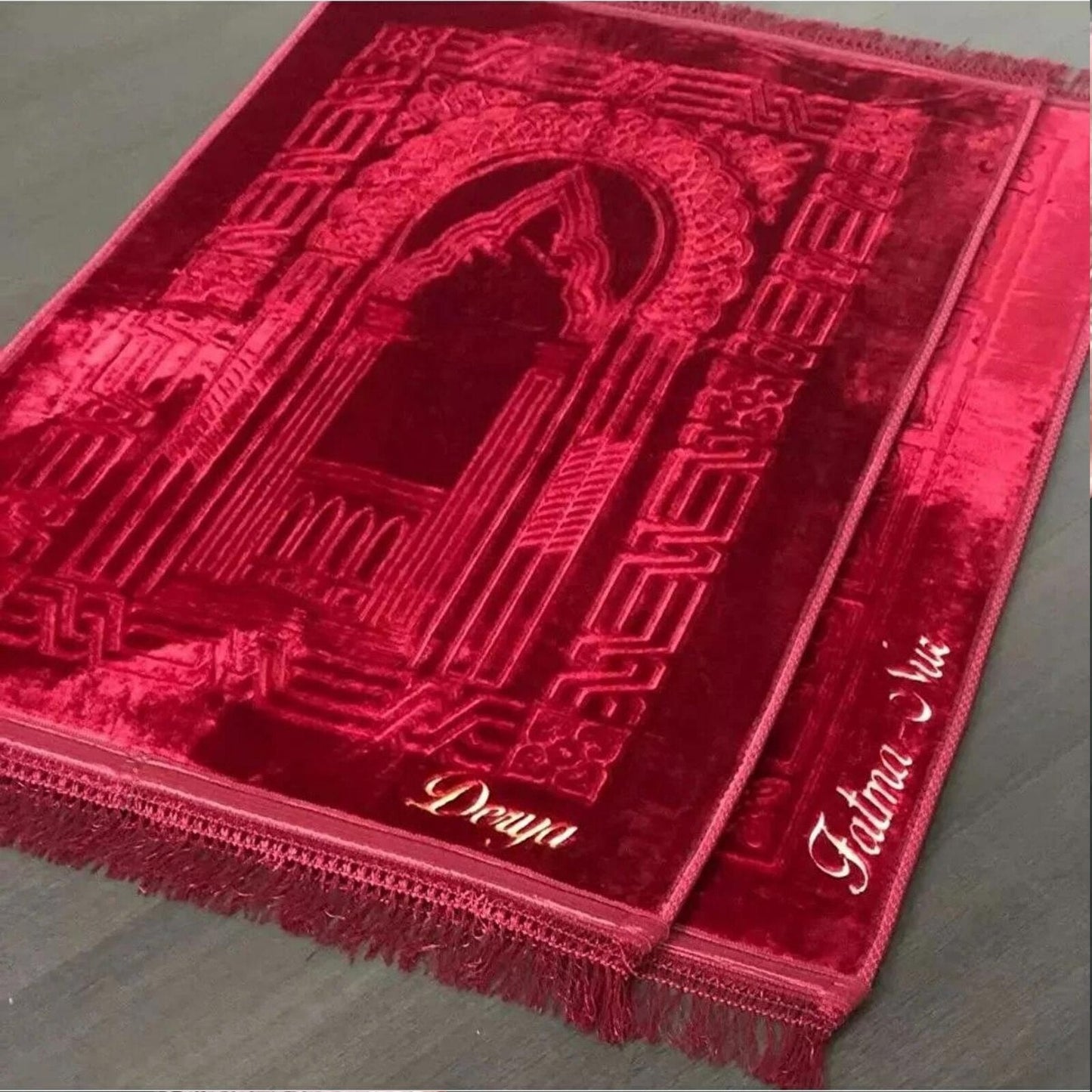 Customized Hand Woven Prayer Rug: Premium Thick Islamic Prayer Mat - Perfect for Ramadan, Eid, Weddings, and Special Muslim Occasions