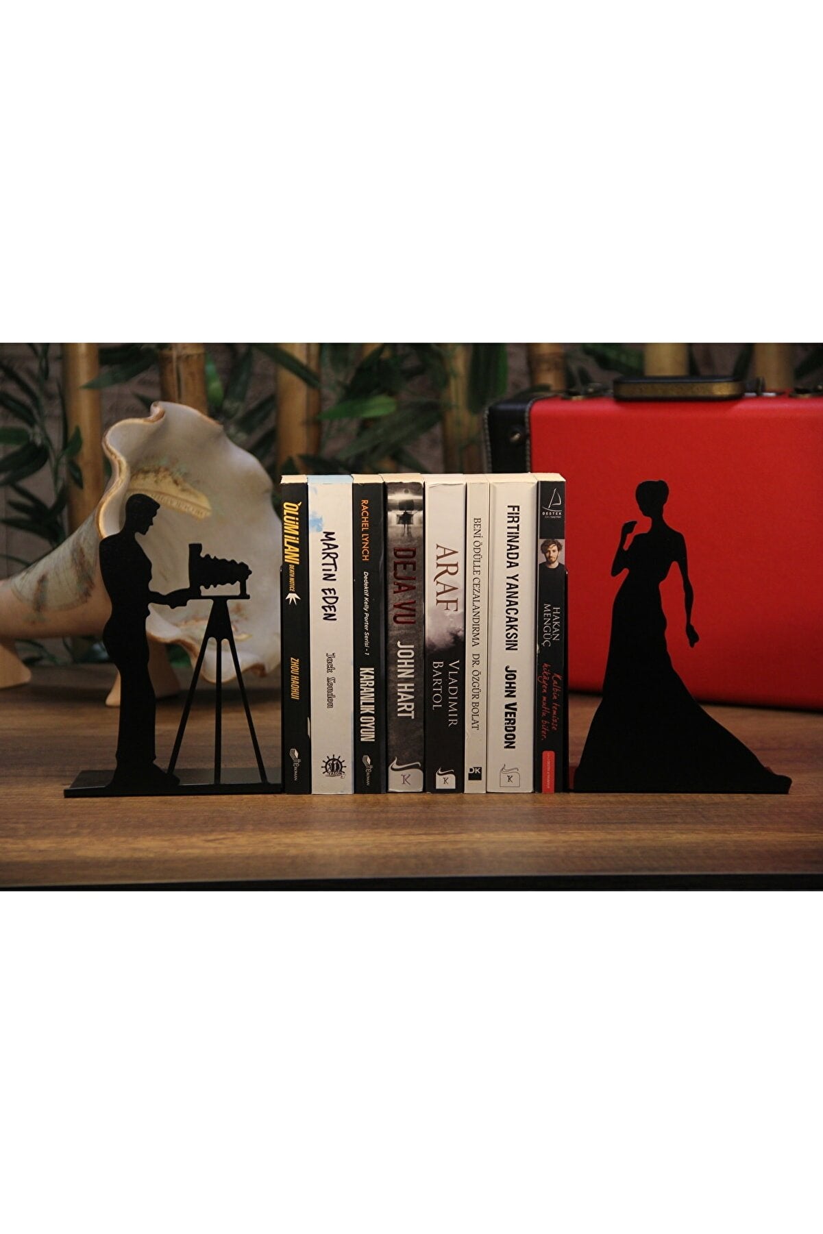 Figured Decorative Metal Book Holder, Book Support, Book Organizer, Gift Black cat, Bike, Elephant Ballerina, Giraffe, Reading