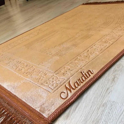 Customized Hand Woven Prayer Rug: Premium Thick Islamic Prayer Mat - Perfect for Ramadan, Eid, Weddings, and Special Muslim Occasions