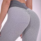 Grid Tights Yoga Pants Women Seamless High Waist Leggings Breathable