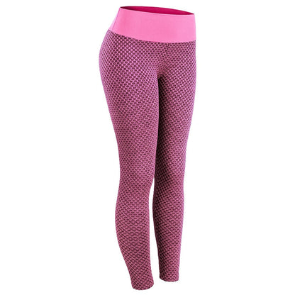 Grid Tights Yoga Pants Women Seamless High Waist Leggings Breathable