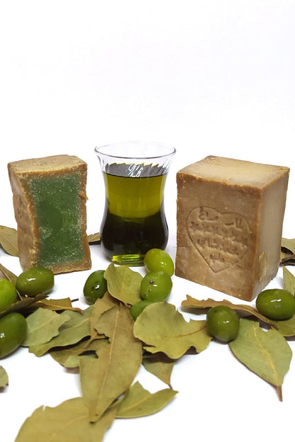 Handmade Aleppo Soap: 100% Natural Olive Oil & Daphne Blend for Body, Hair, and Skin - Anti-Acne and Skin Treatment | Organic, Syrian & Turkish Tradition