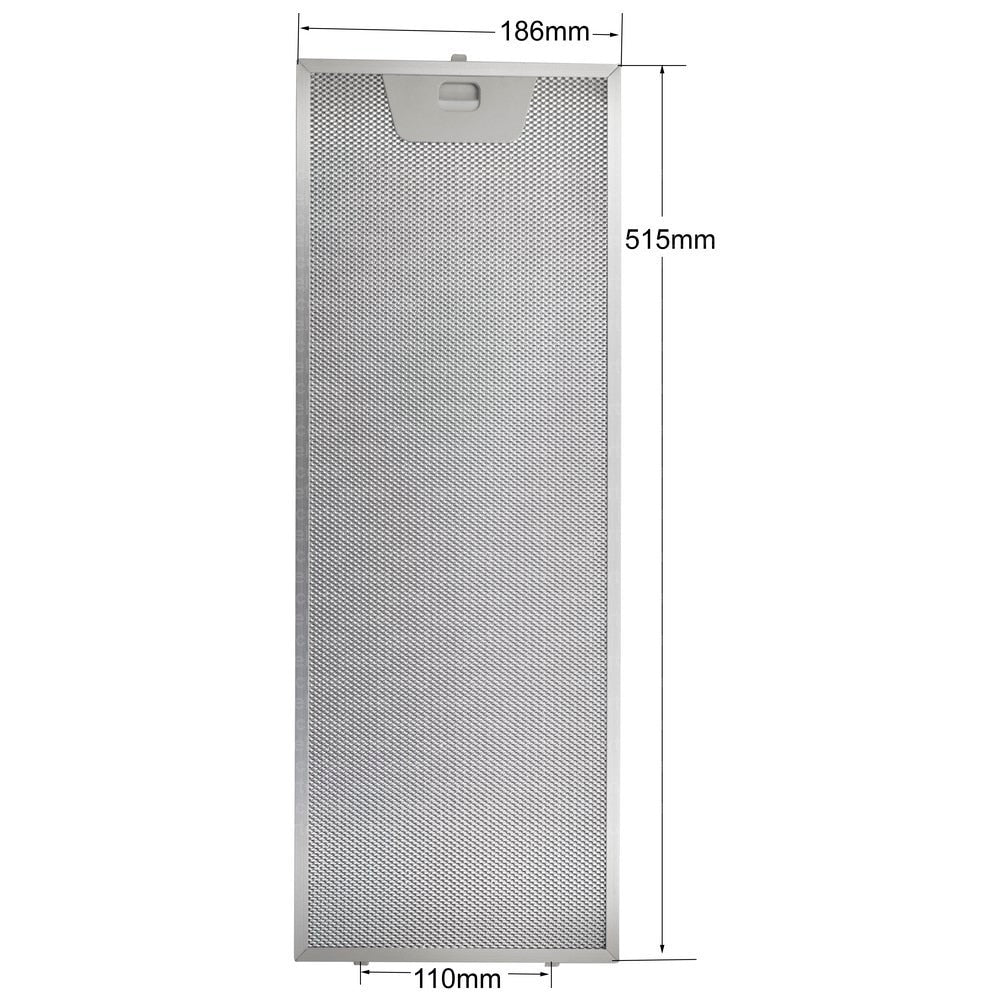 00660222 00660223 Filterset voor afzuigkap 515x166 + 515x186 mm Vetfilter voor afzuigkap Afzuigkap Aluminium 50271563004