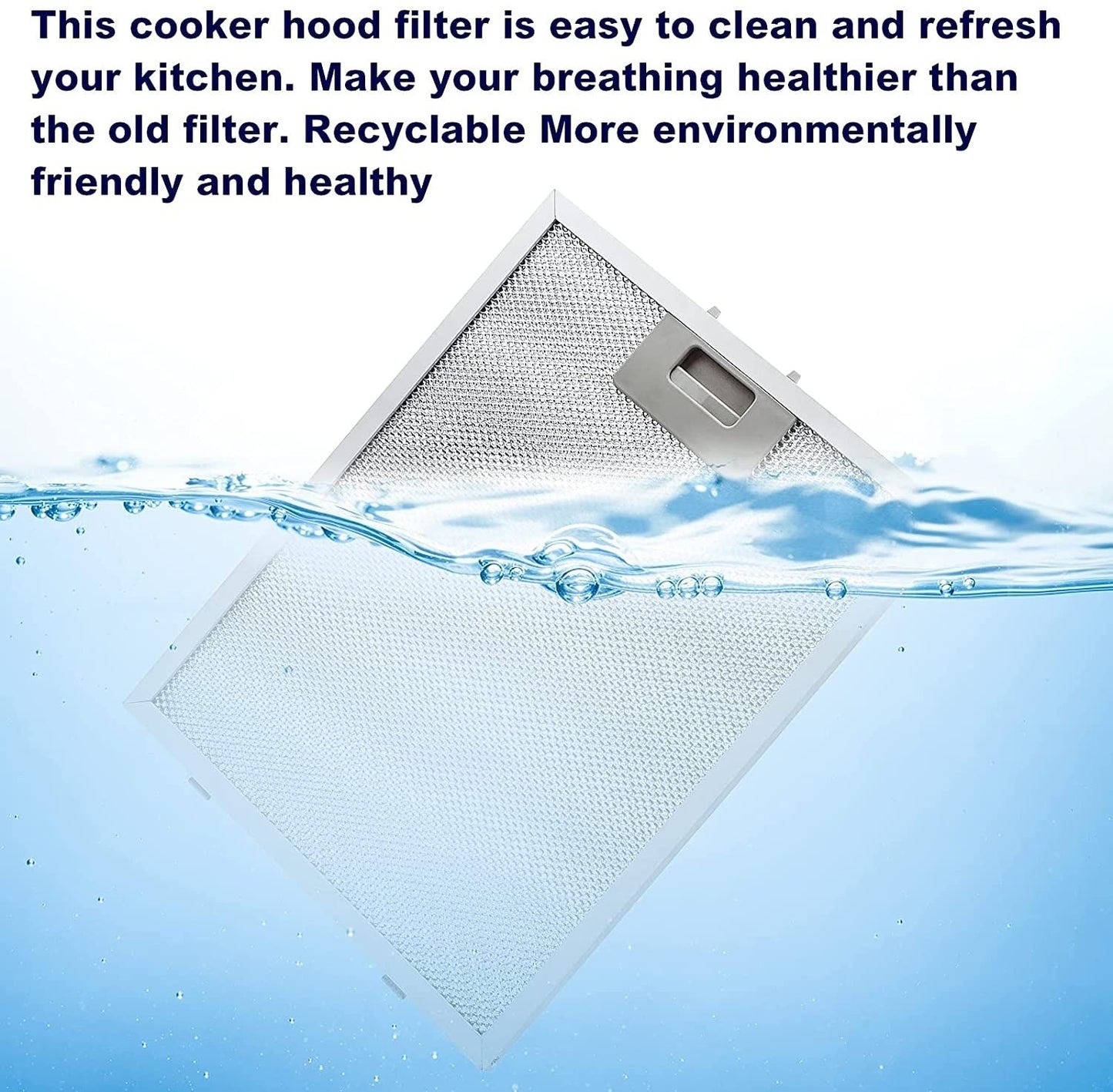6$ | Universal Aluminium Range Hood Filter 205x475mm - Durable, Washable, & Economical Solution for a Grease-Free Kitchen