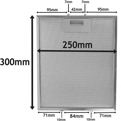 25x30 см CM 25 x 30 вытяжной фильтр масляный аспиратор плита жирный фильтр кухня вытяжка вентиляция алюминий 250x300 мм