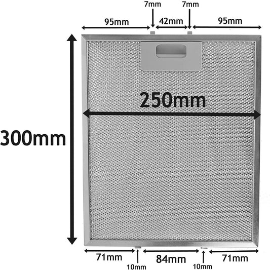 25x30cm CM 25x30 uitlaatfilter olieaanzuiger kachel vetfilter afzuigkap ventilatie aluminium 250x300mm