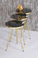 Coffee Table Nesting Table Gold Bendir Wire Home Decor Triple Set Marble Pattern